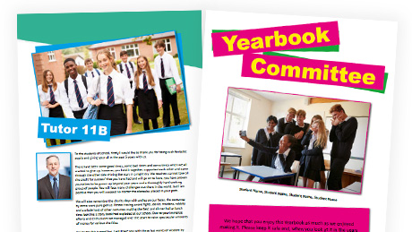 Funky Magazine yearbook template