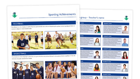 Structured yearbook template